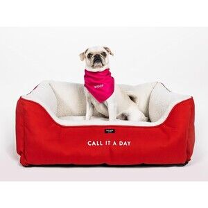 Kate Spade New York Fancy Dog Bed - 27" x 22" x 12" for Small & Medium Dogs Red